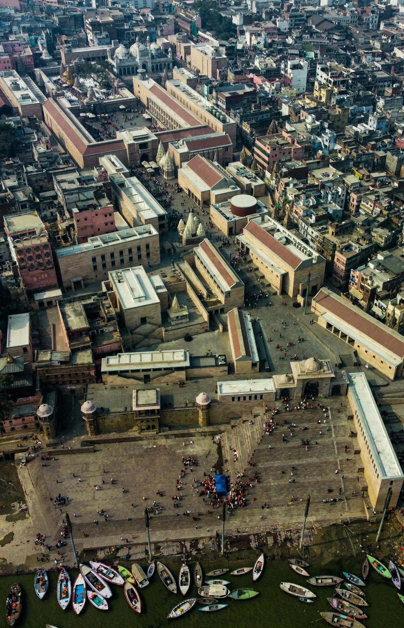 Aerial view of Varanasi city